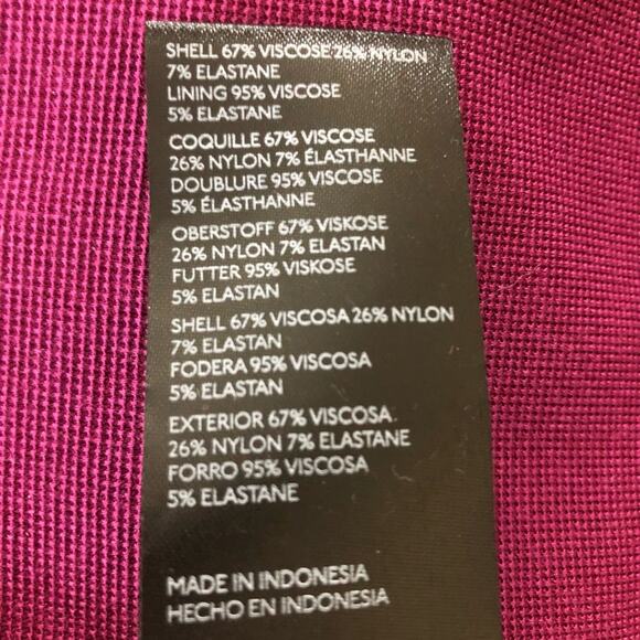 Maeve Strapless Cutout Knee Length Pencil Dress in Magenta Size XL - Picture 9 of 9